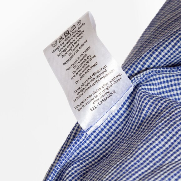 Rouje Cassandre Blue White Bleu Vichy Gingham Smocked Dress - FR 34 / US 2 / XS - Picture 11 of 16